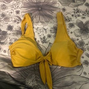 Gold shiny bikini top